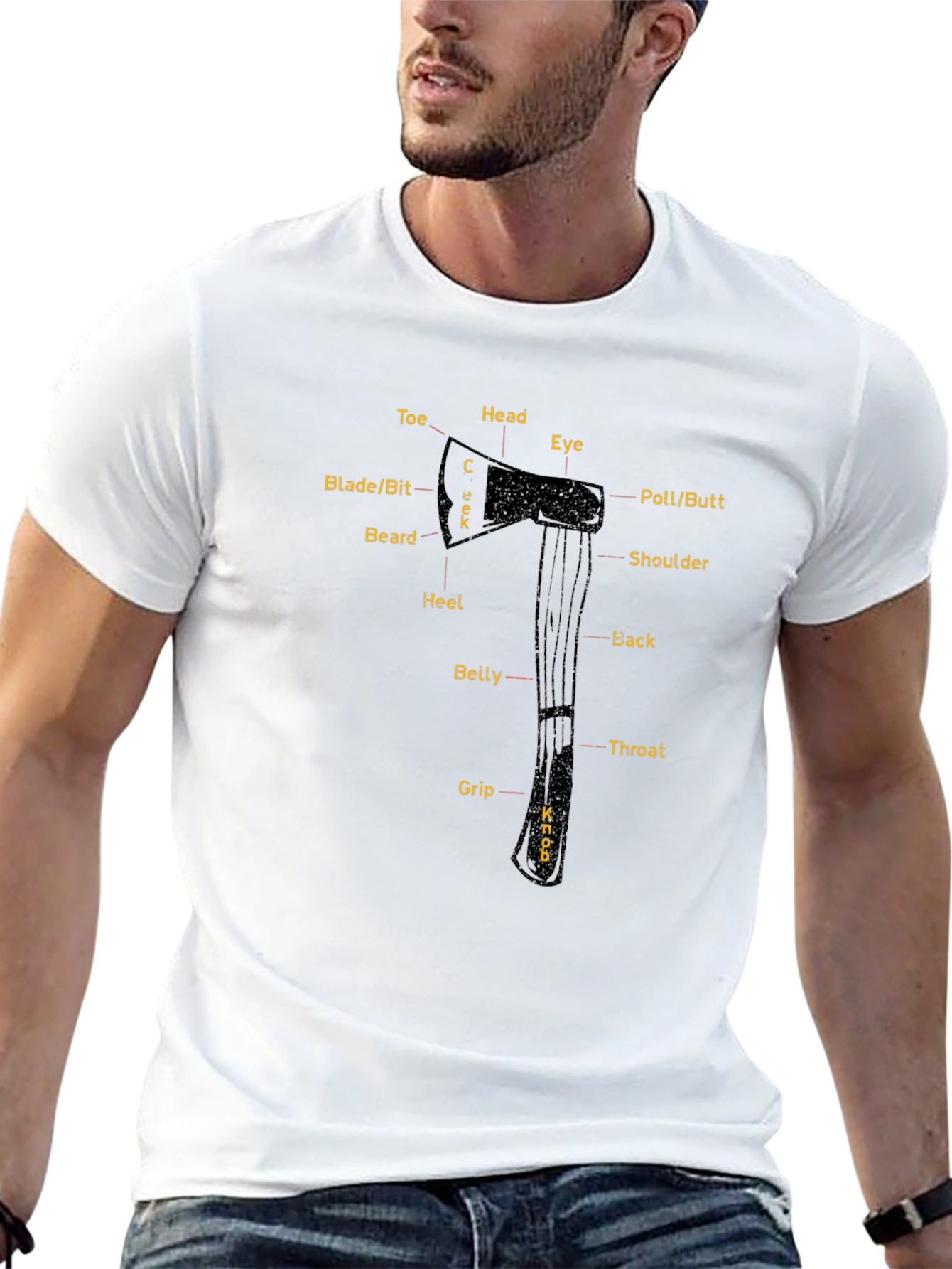 Axe Anatomy T-Shirt - Educational & Stylish