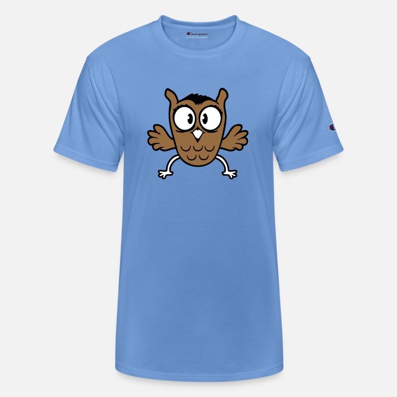 Owl jumps funny jumping jack flies flutters happy