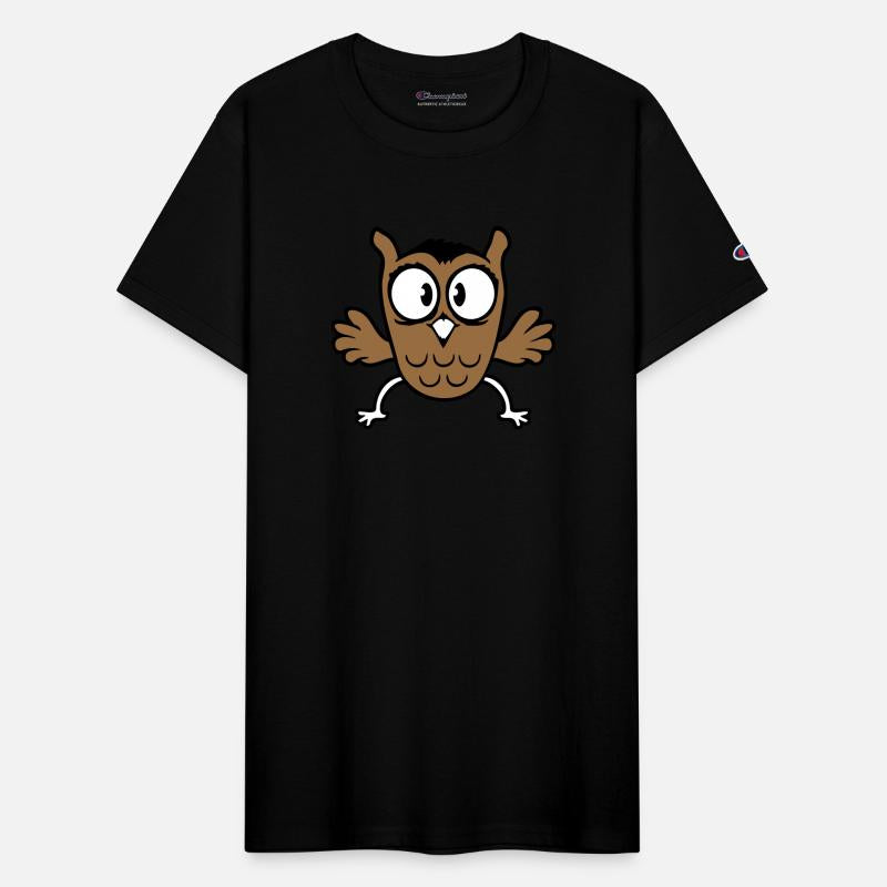 Owl jumps funny jumping jack flies flutters happy