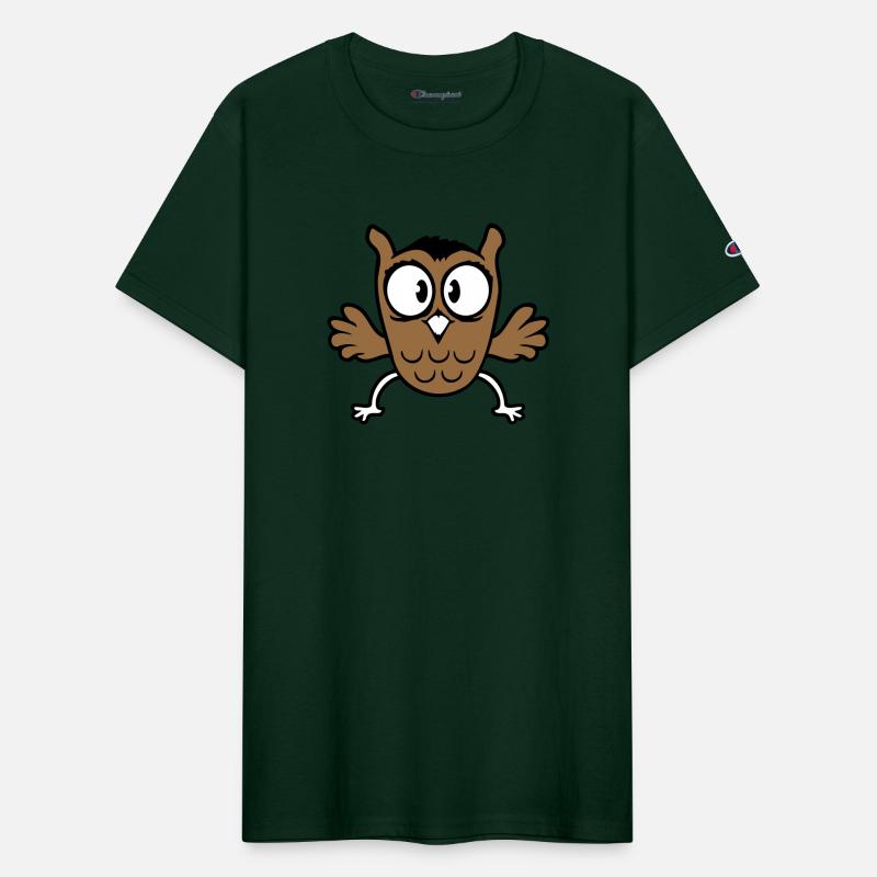 Owl jumps funny jumping jack flies flutters happy