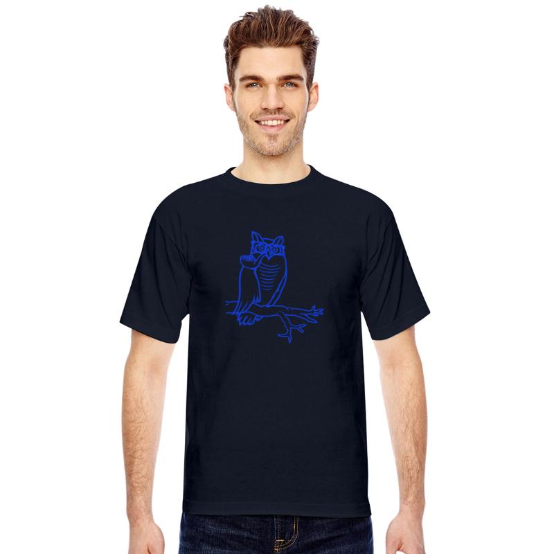 Owl pipe smoking old wise grandpa branch tree cute