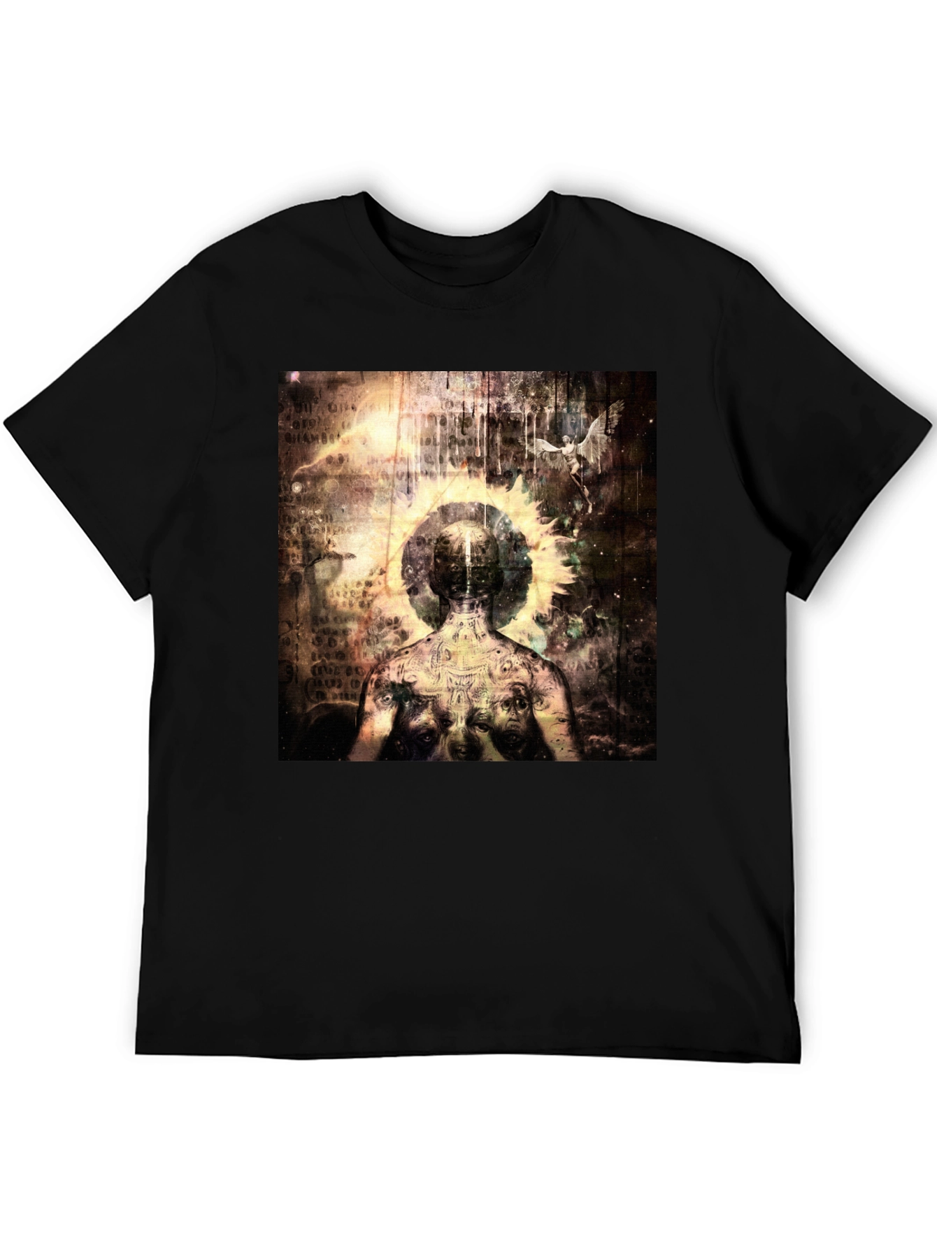 Abstract Art Graphic Tee - Black