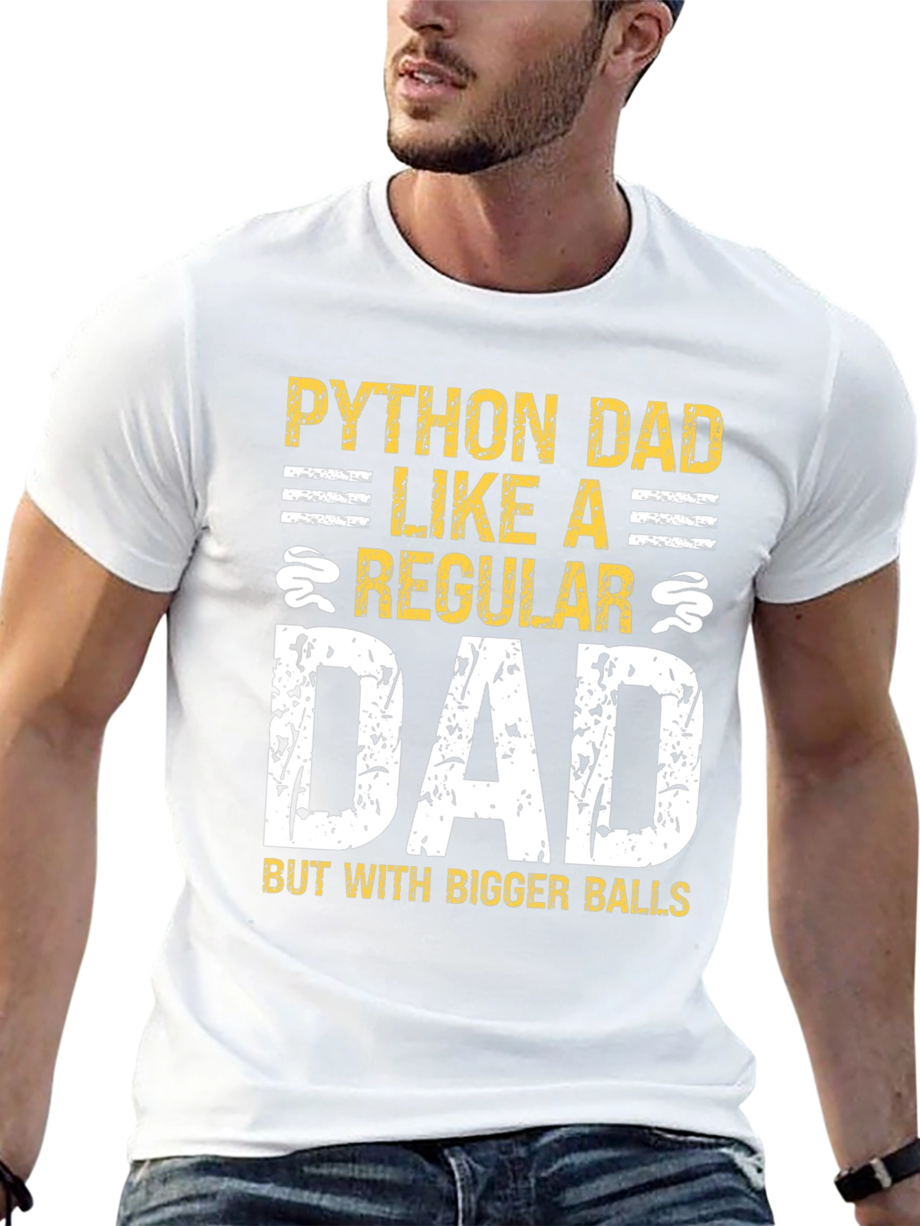 Python Dad Bigger Balls Graphic Tee