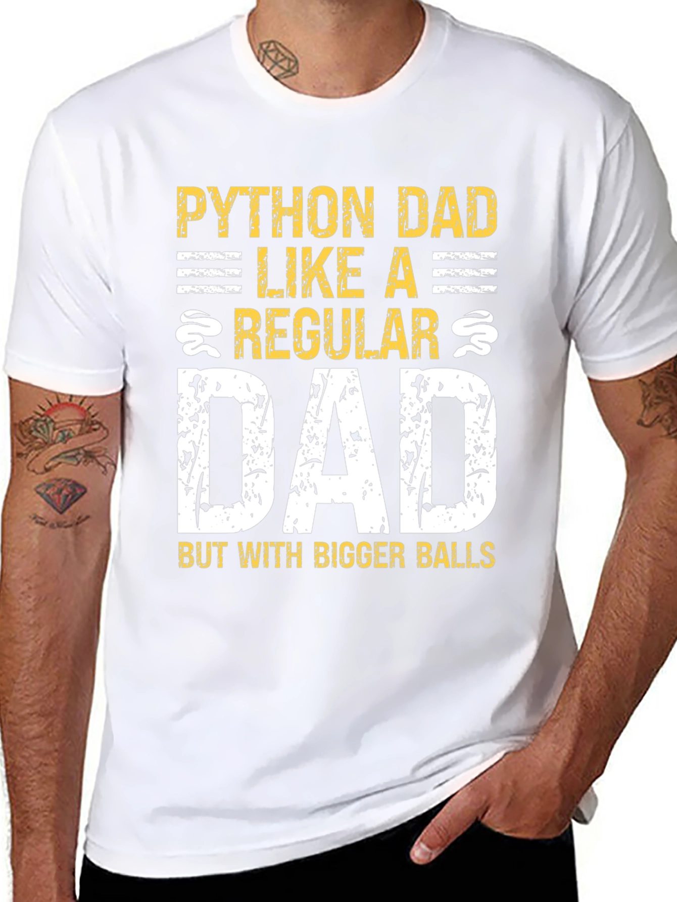 Python Dad Bigger Balls Graphic Tee