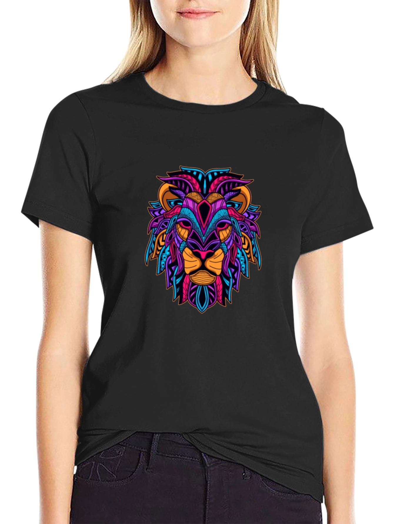 Vibrant Lion Graphic Tee - Bold Style