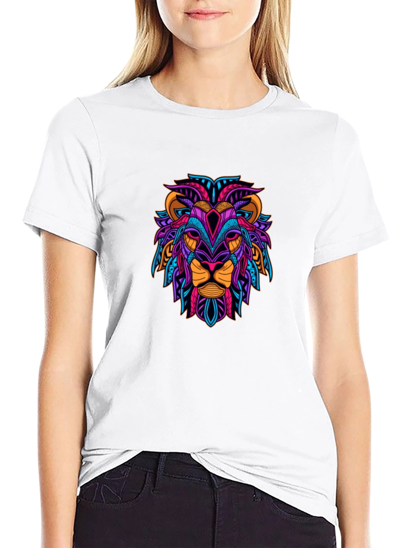 Vibrant Lion Graphic Tee - Bold Style