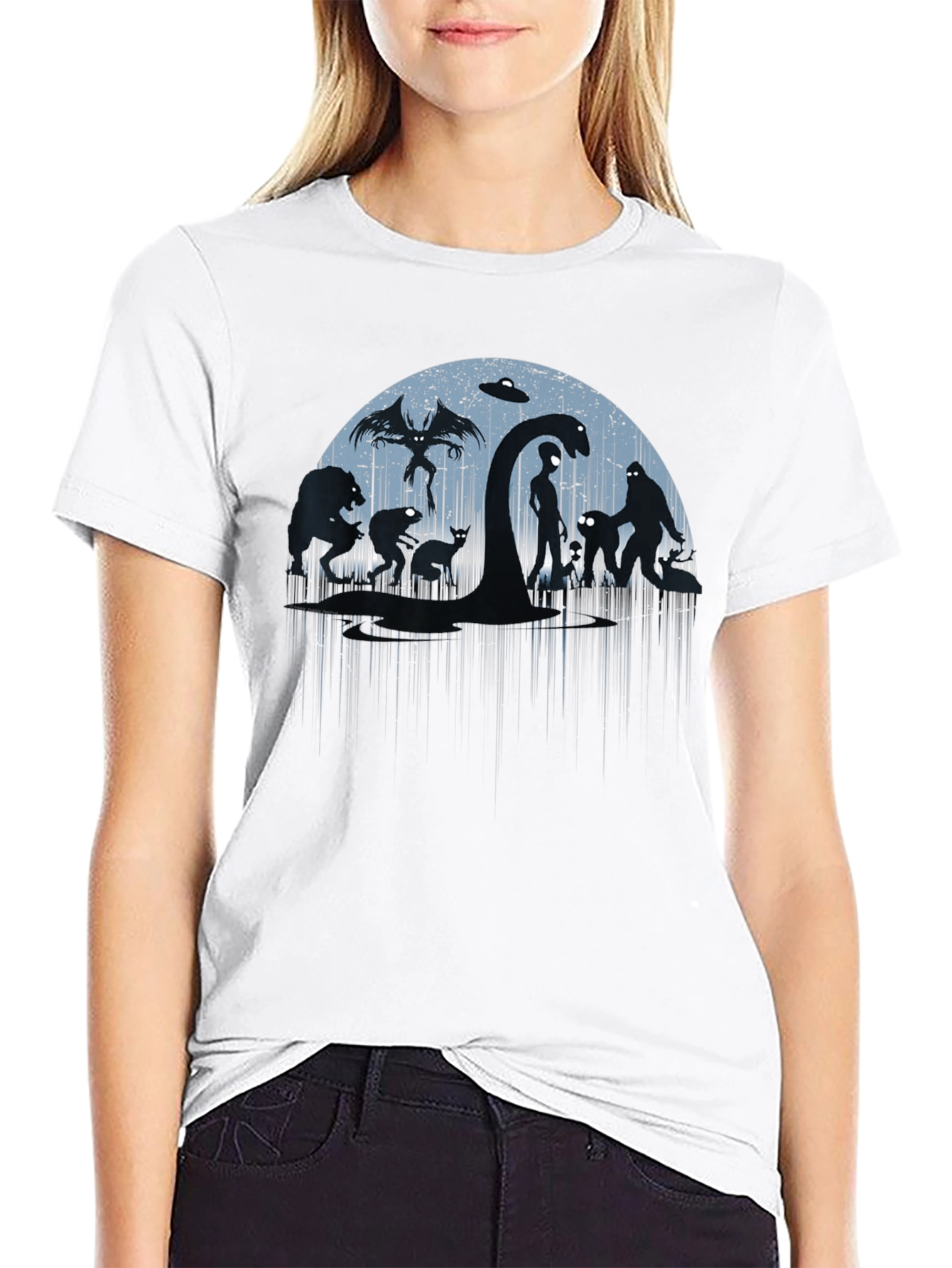 Cryptid Crew T-Shirt - Creature Silhouette Design