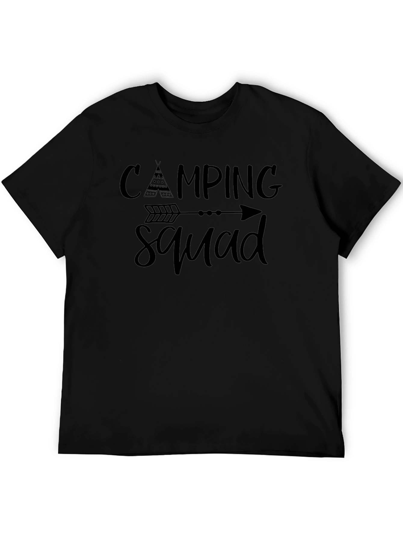Camping Squad Black Graphic Tee