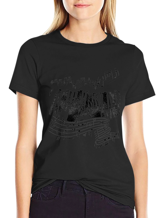 Musical Piano Keys T-Shirt - Black