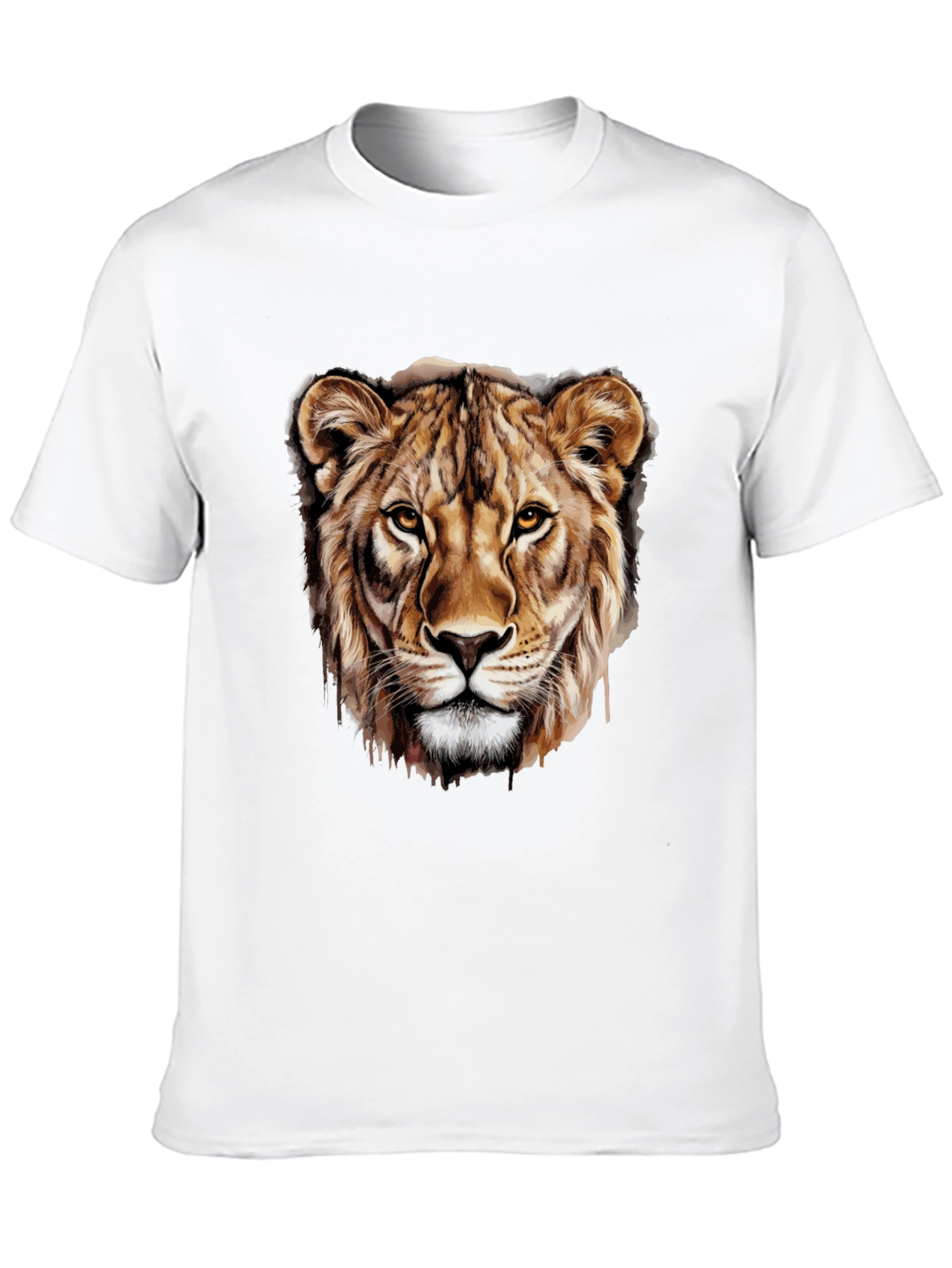 Lion Head Graphic Black T-Shirt