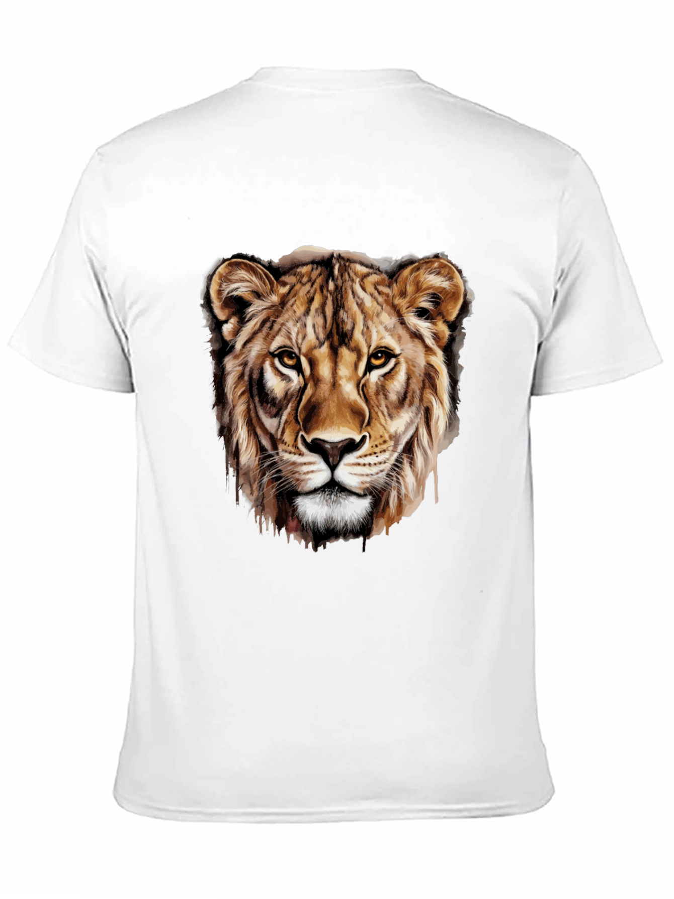 Lion Head Graphic Black T-Shirt