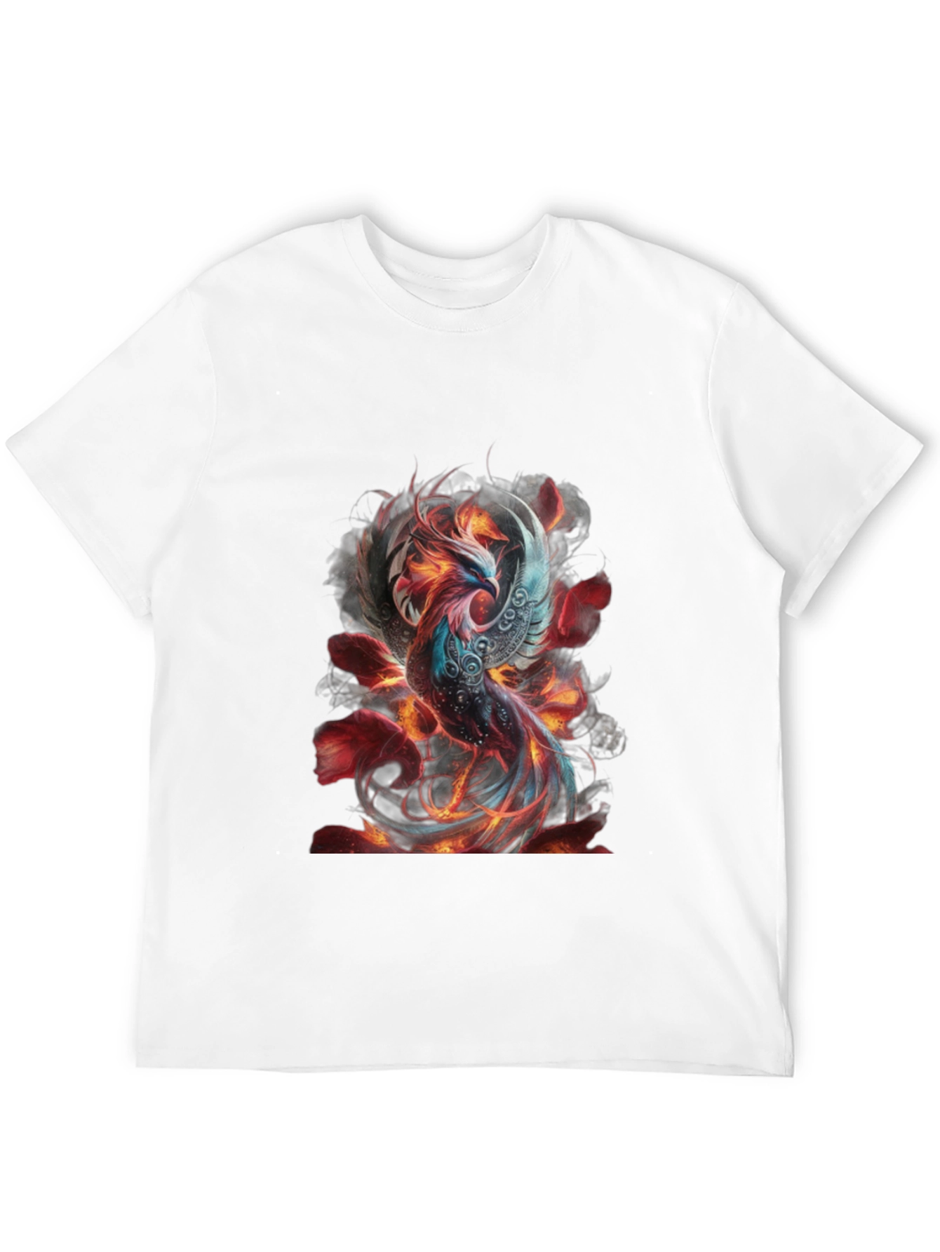 Fiery Phoenix Graphic T-Shirt - Mens Black Tee