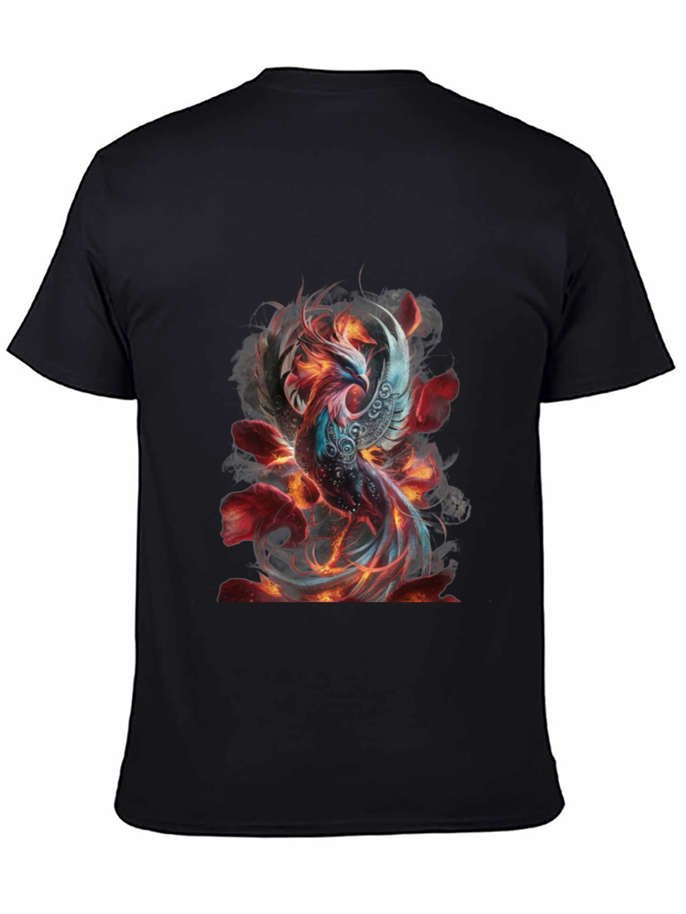 Fiery Phoenix Graphic T-Shirt - Mens Black Tee