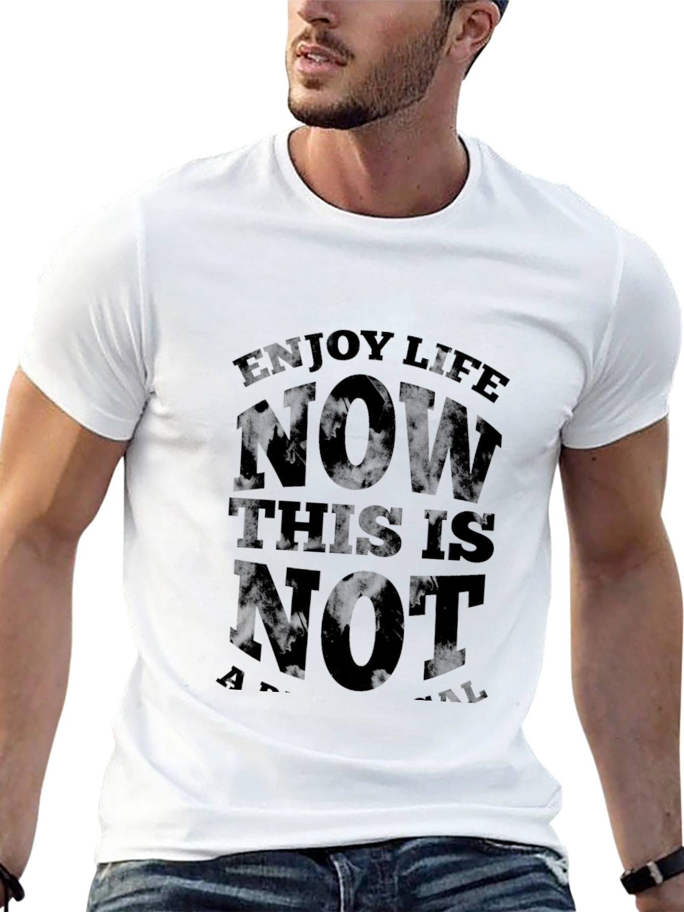 Enjoy Life Now Graphic T-Shirt - Black
