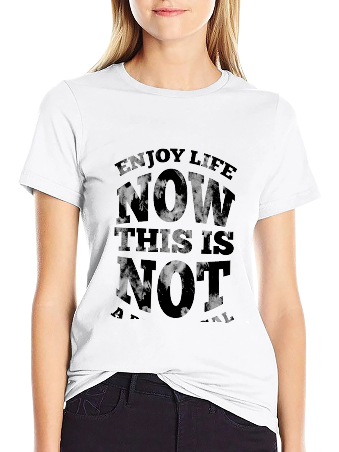 Enjoy Life Now Graphic T-Shirt - Black