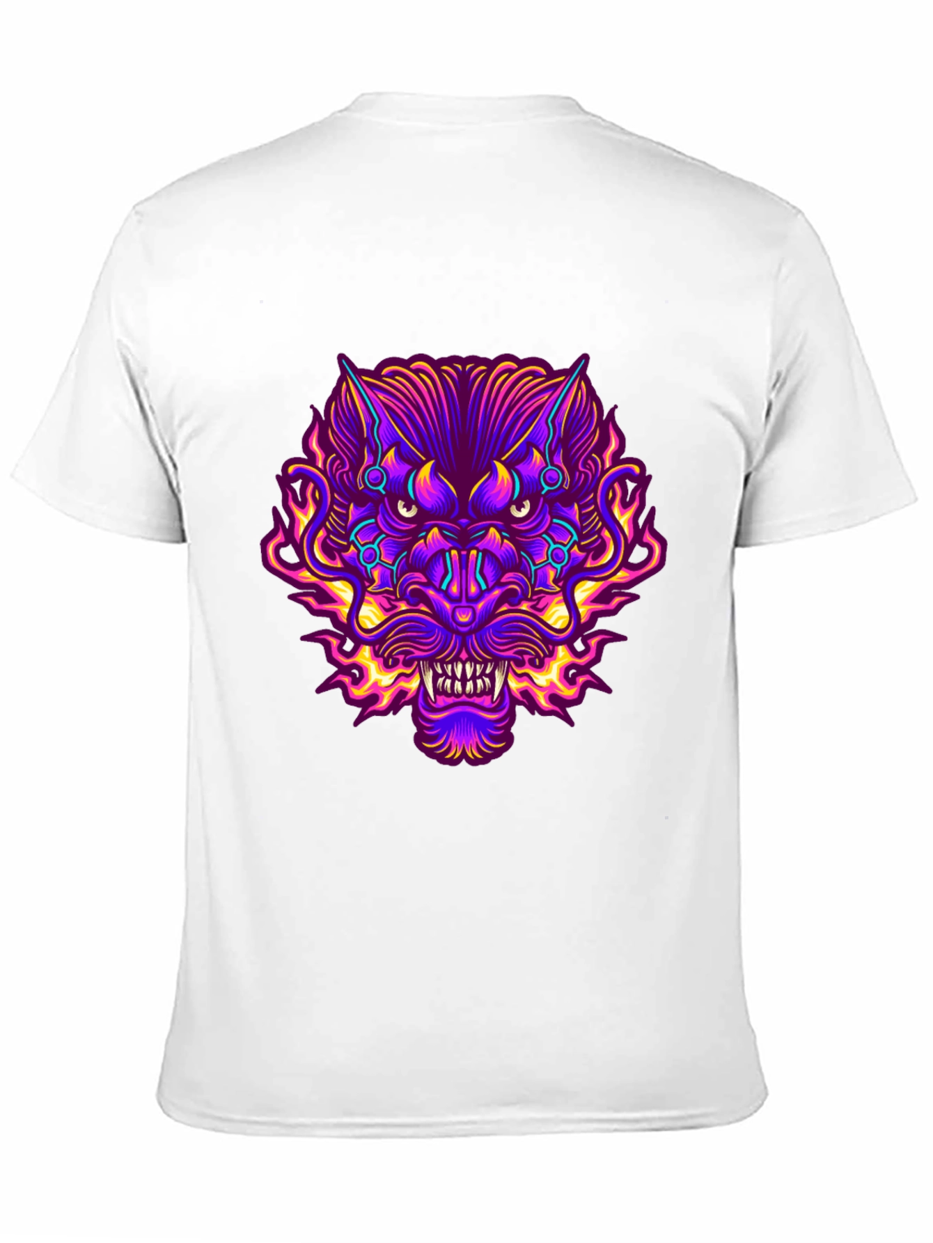 Vibrant Cyberpunk Demon T-Shirt