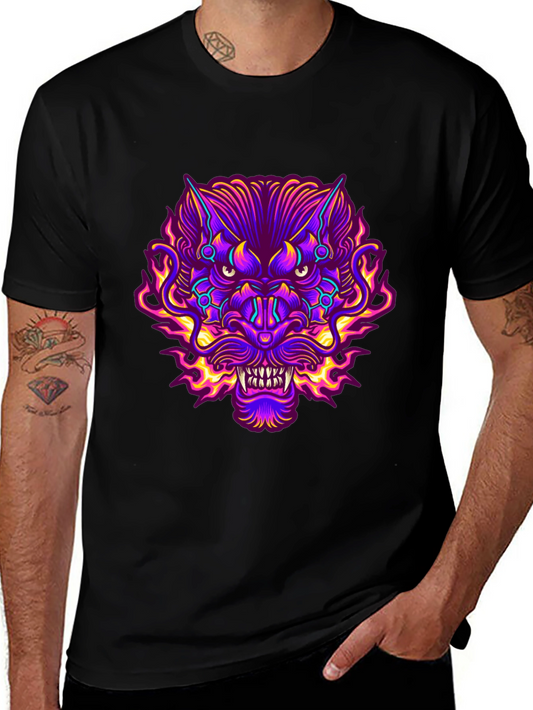Vibrant Cyberpunk Demon T-Shirt