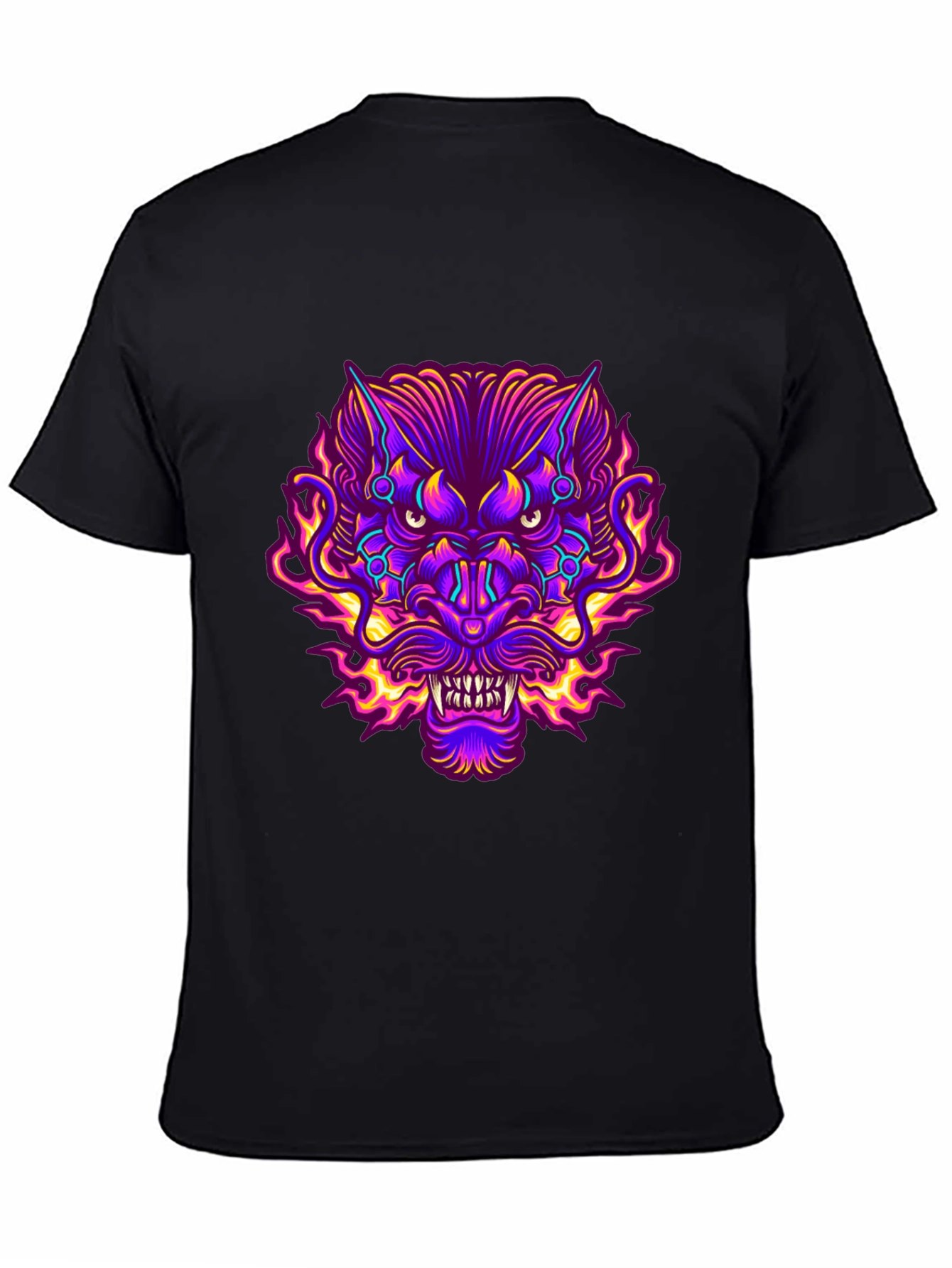 Vibrant Cyberpunk Demon T-Shirt