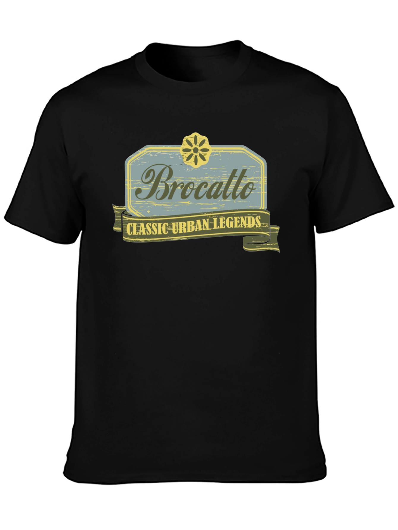 Brocatto Classic Urban Legends Black Graphic T-Shirt