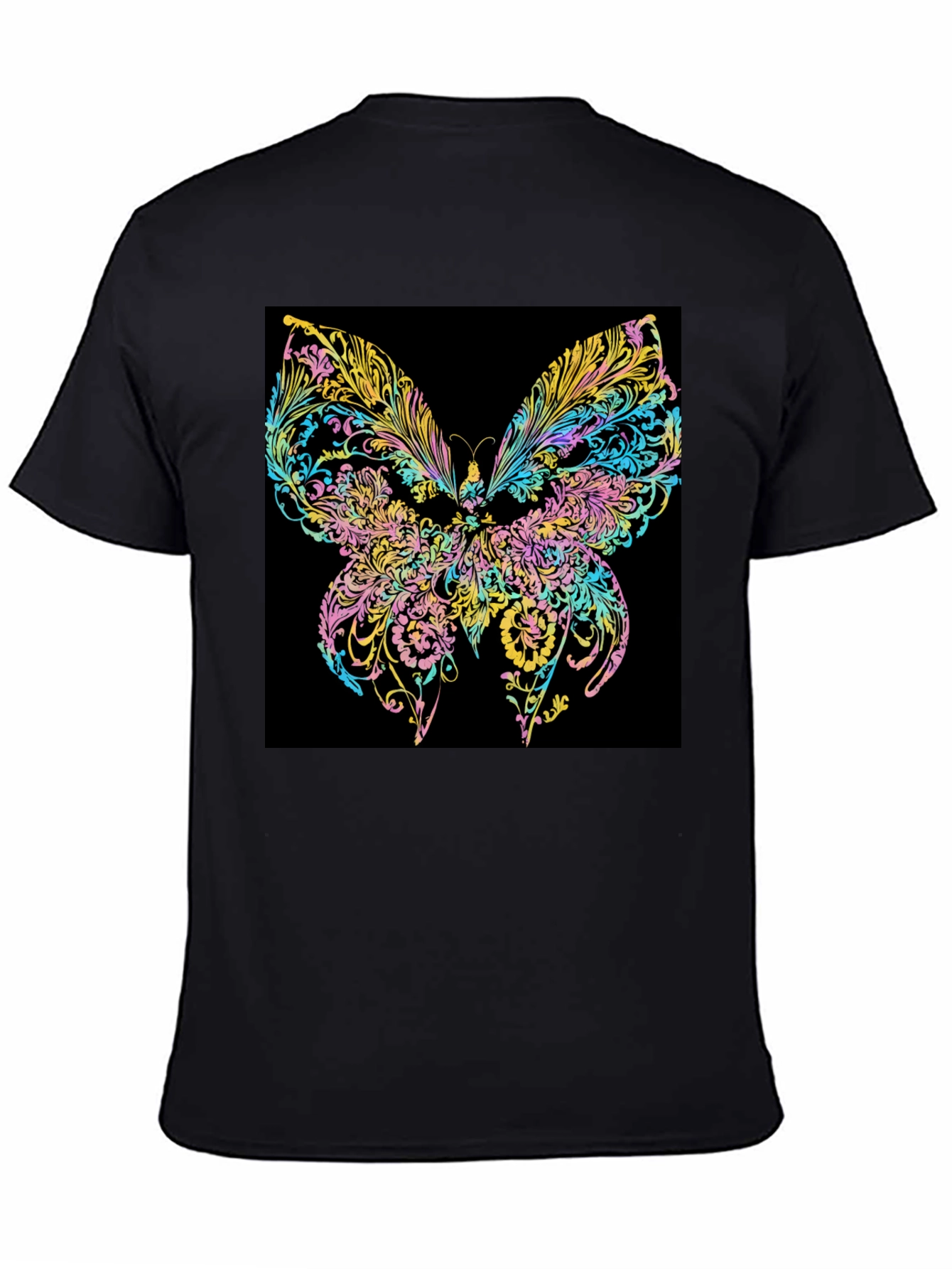 Butterfly Art Black T-Shirt