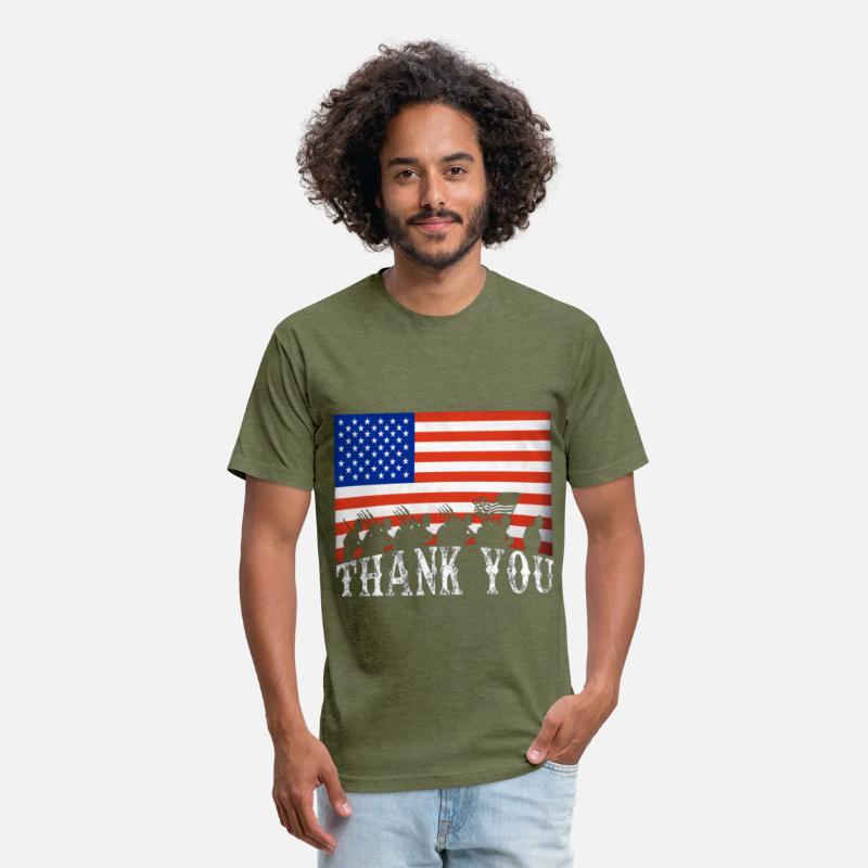 Patriotic 4th of July Thank You Veterans USA Flag