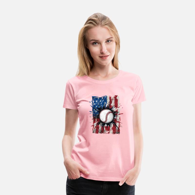 Patriotic Baseball 4Th Of July Usa American