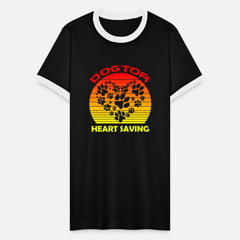 Paw Heart Dogtor retro sunset