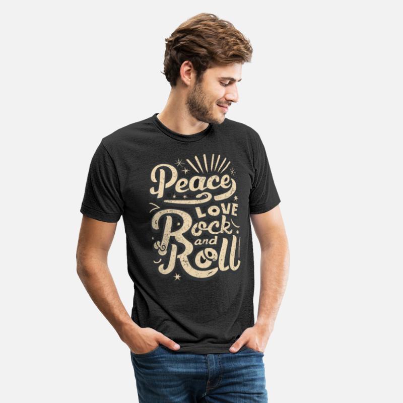 Peace Love Rock And Roll Statement Motto