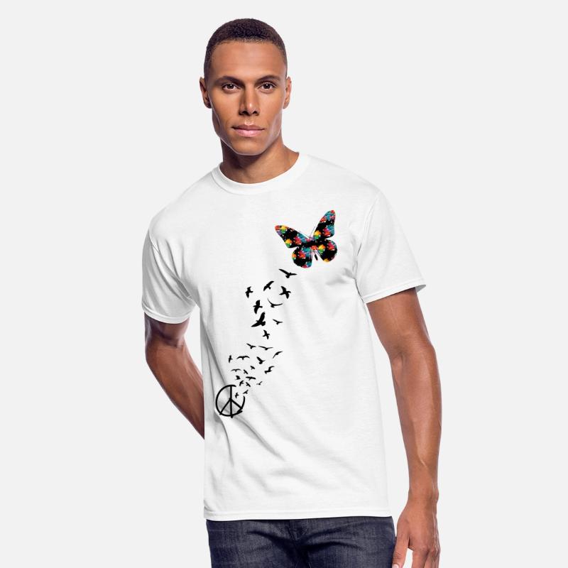 peace symbol flying birds