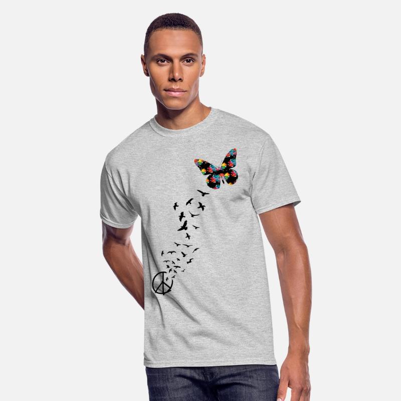 peace symbol flying birds