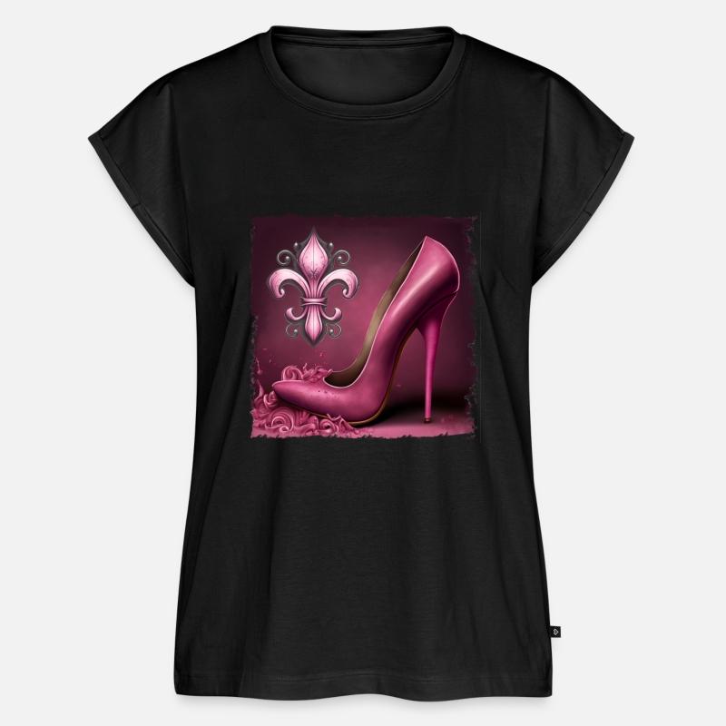 Pink High Heel with Fleur de lis sign