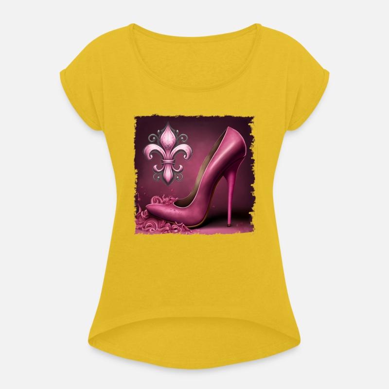 Pink High Heel with Fleur de lis sign