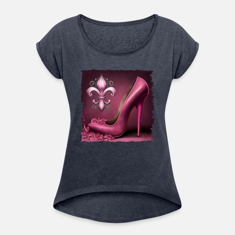 Pink High Heel with Fleur de lis sign