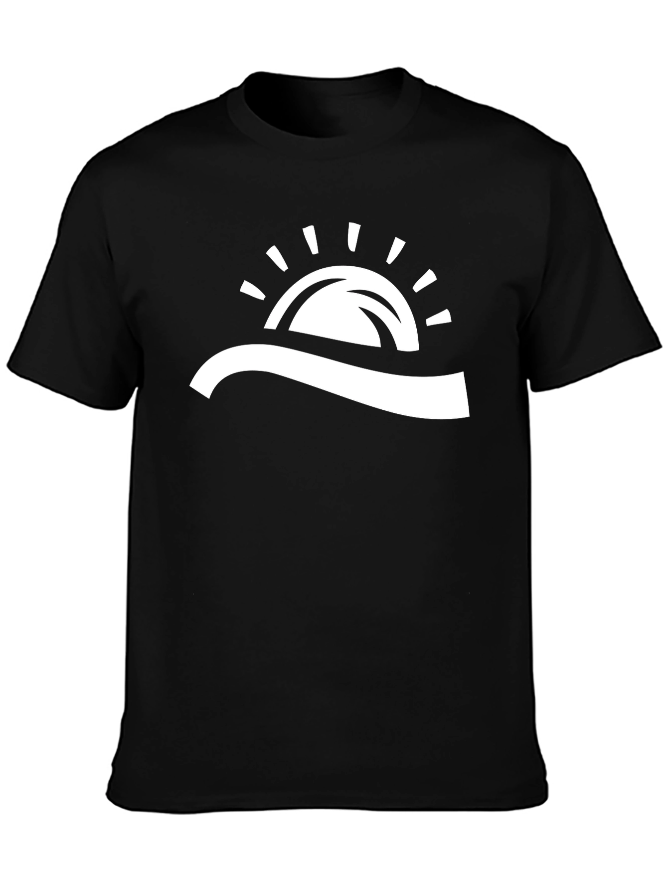 Sunrise Graphic Tee - Black Cotton Comfort