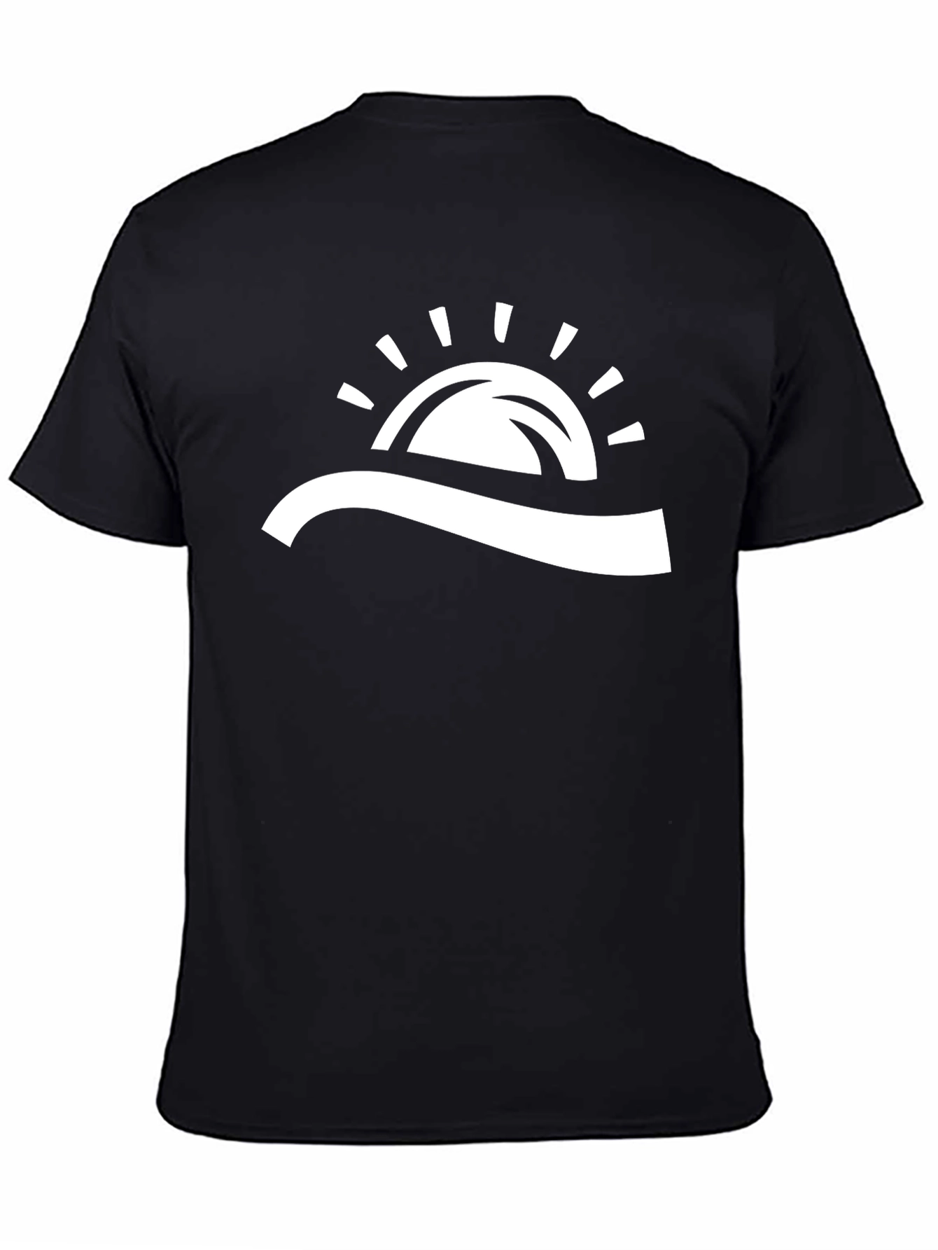 Sunrise Graphic Tee - Black Cotton Comfort