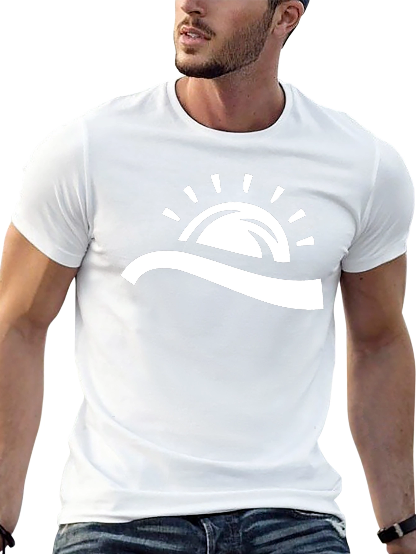 Sunrise Graphic Tee - Black Cotton Comfort