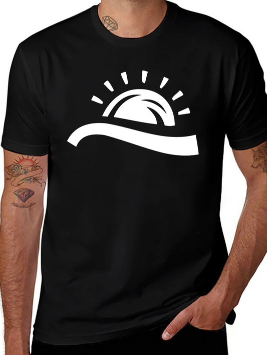 Sunrise Graphic Tee - Black Cotton Comfort