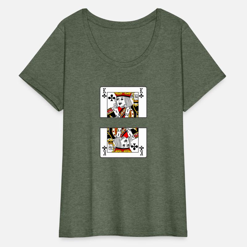 Playing card clover king with banner space