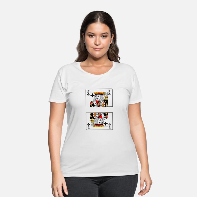 Playing card clover king with banner space