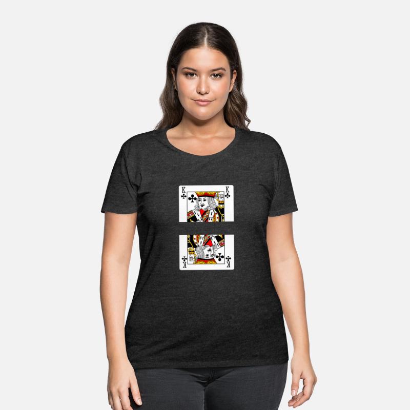 Playing card clover king with banner space