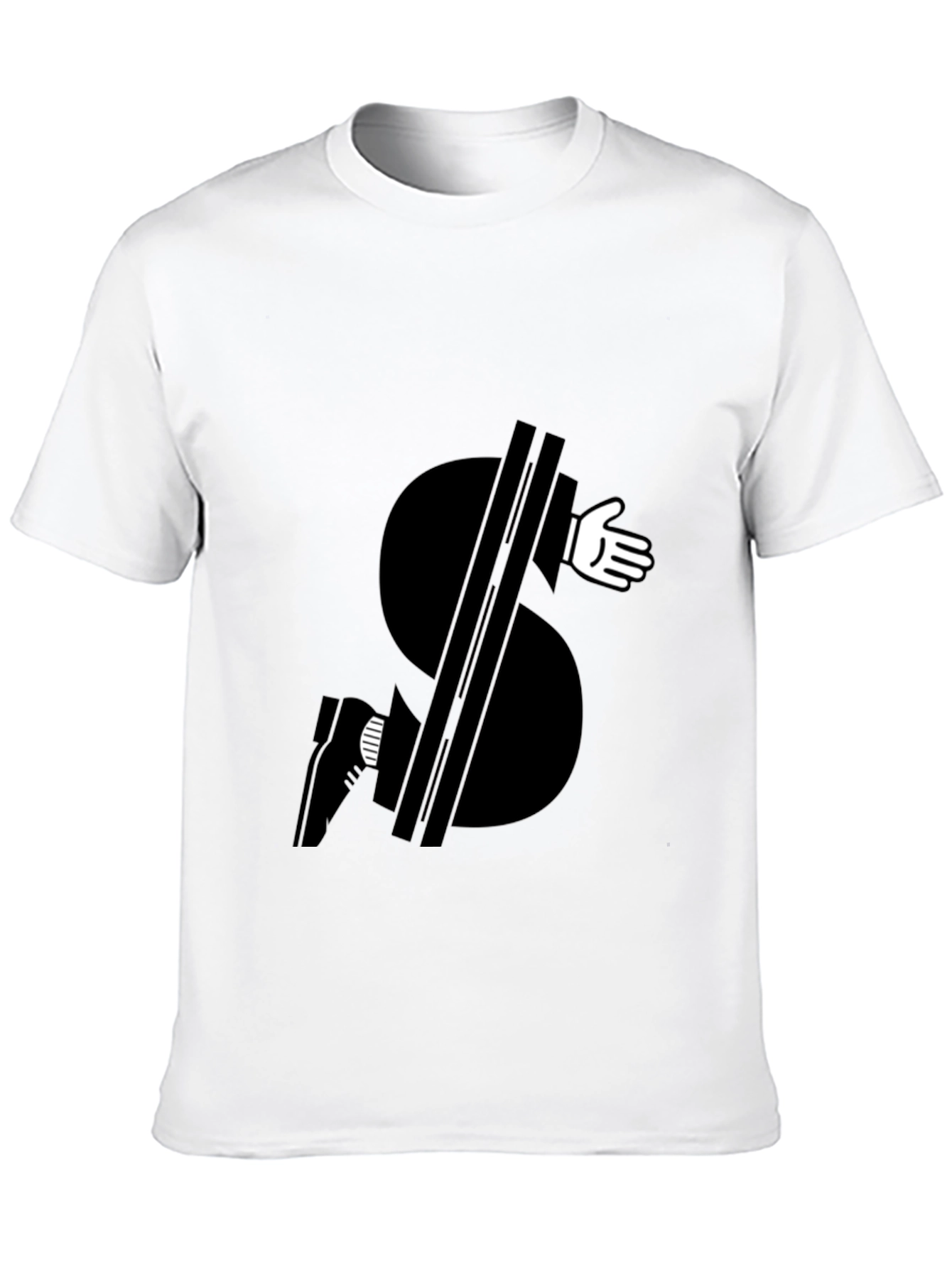 Money Grabber Graphic Tee - Black Cotton Blend