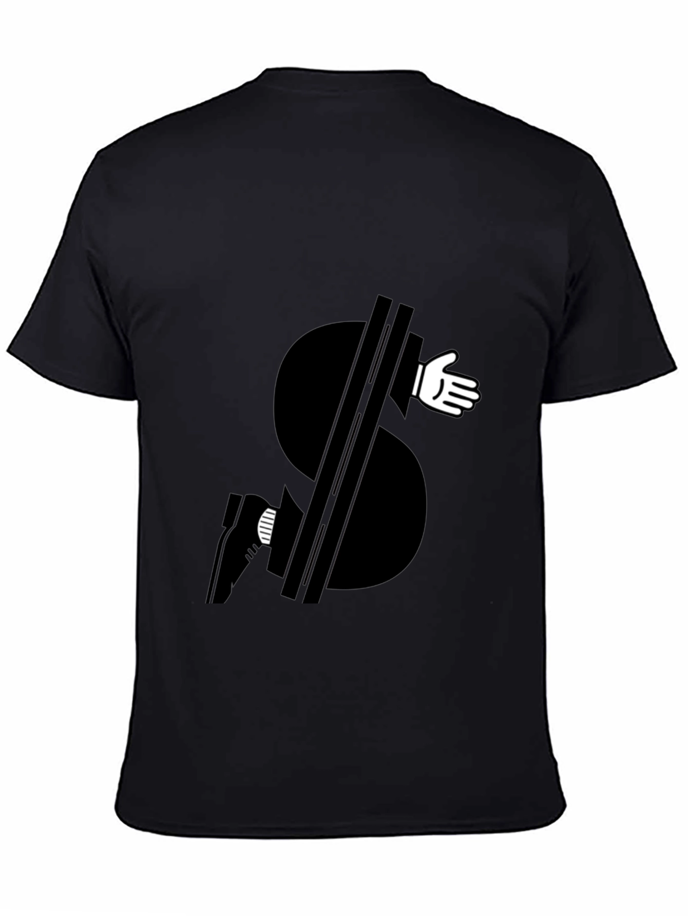Money Grabber Graphic Tee - Black Cotton Blend