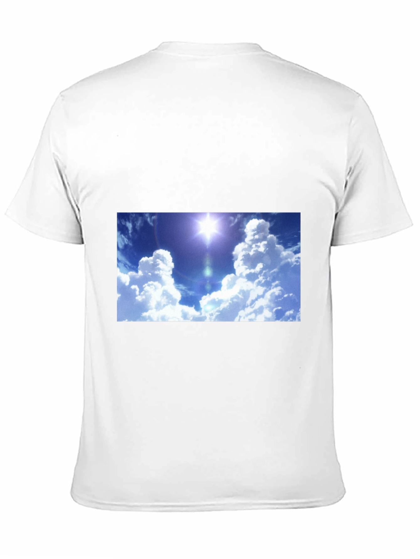 Sky Print Black T-Shirt - Relaxed Fit