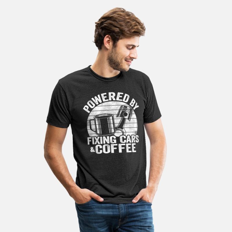 Powered By Fixing Cars & Coffee Funny Mechanic