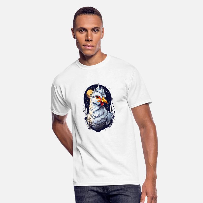Proud bird on night sky background