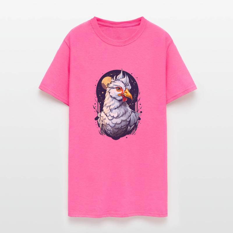 Proud bird on night sky background