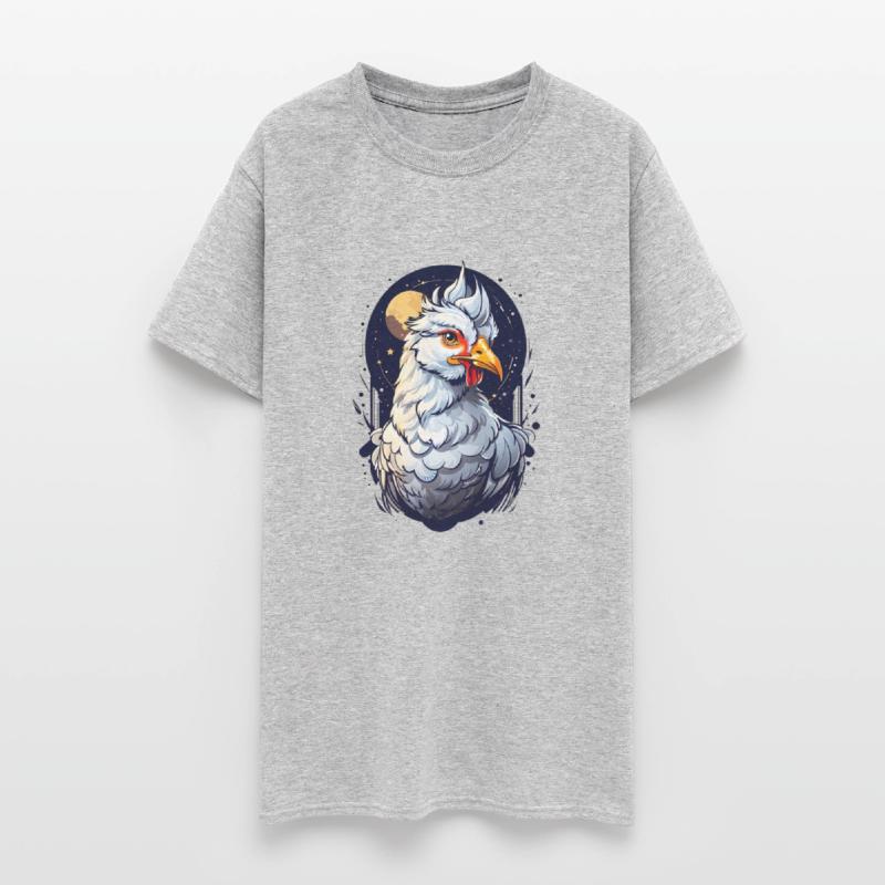 Proud bird on night sky background