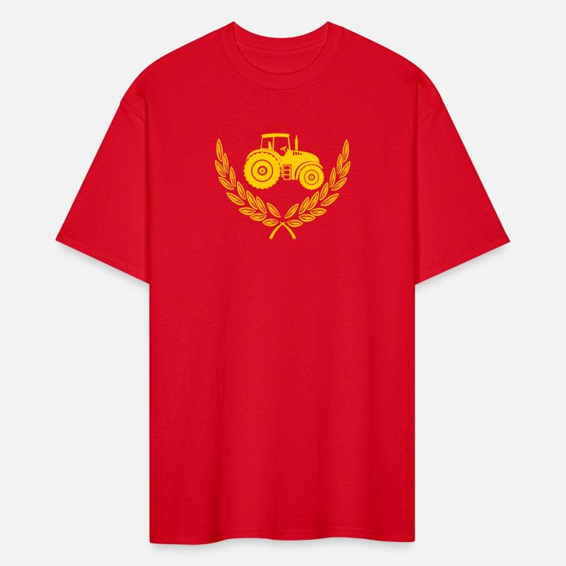 Proud farmer in laurel wreath gold