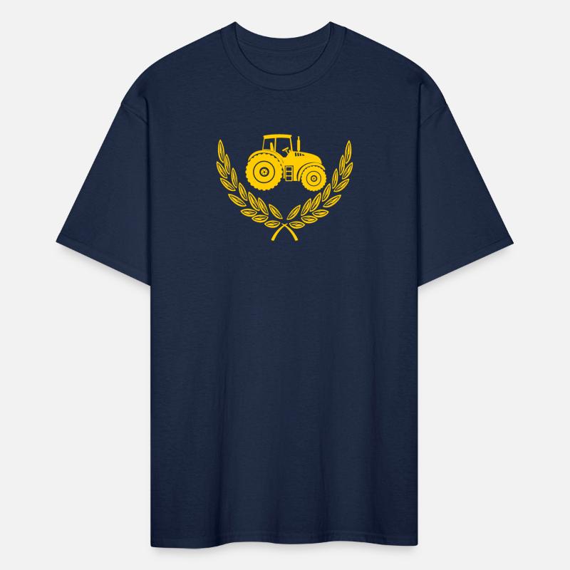 Proud farmer in laurel wreath gold
