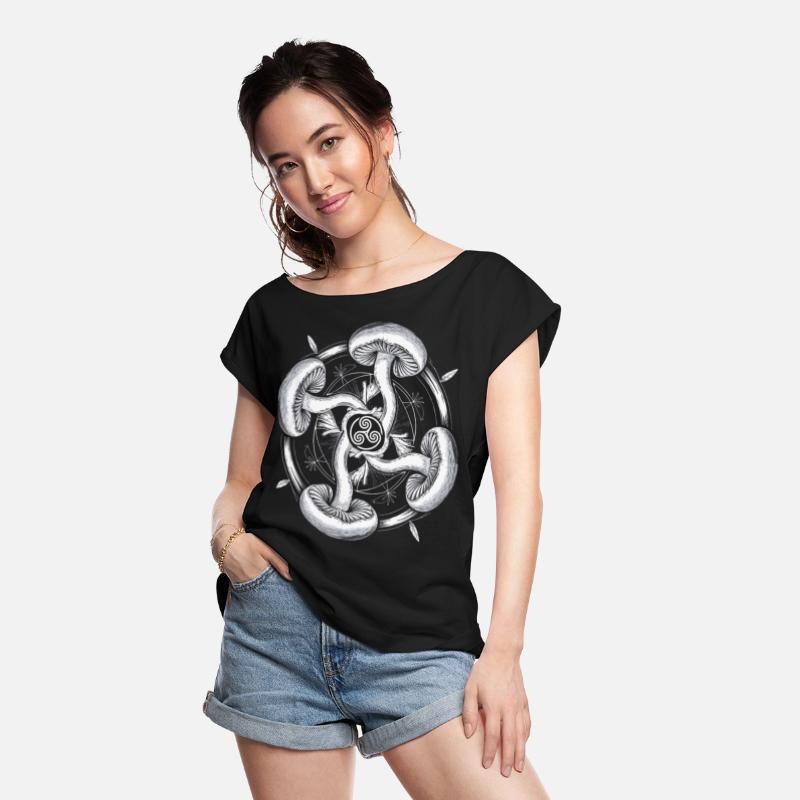 Psychedelic Fungi Triskelion | Mystic Symbol Art